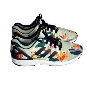 adidas | Shoes | Adidas Zx Flux Green Floral Bird Of Paradise